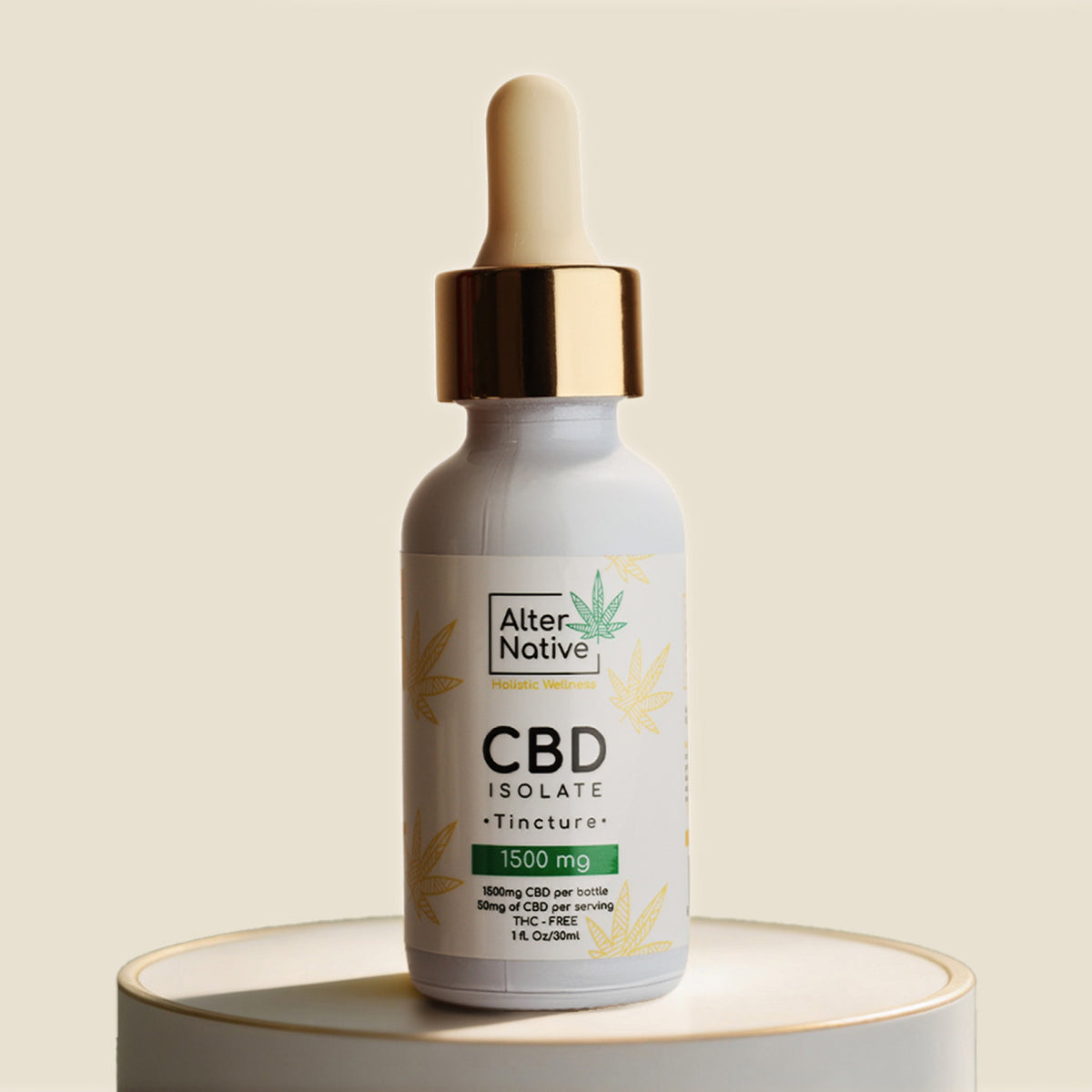 Alter Native 1500mg CBD Isolate Tincture — front of bottle