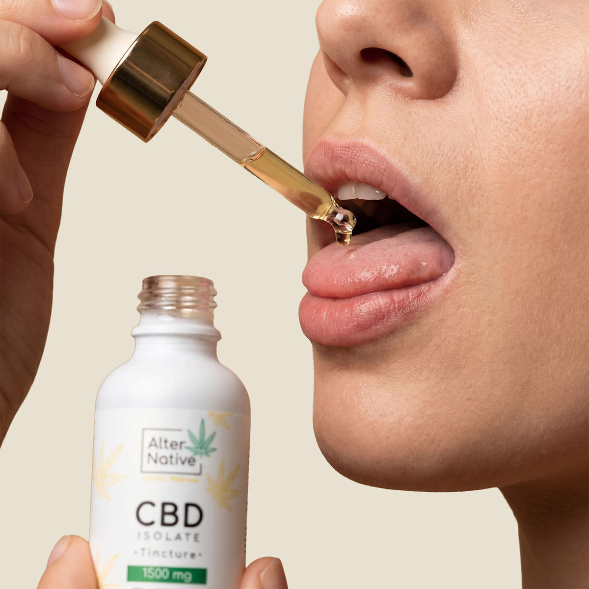 Alter Native 1500mg CBD Isolate Tincture in a lifestyle scene