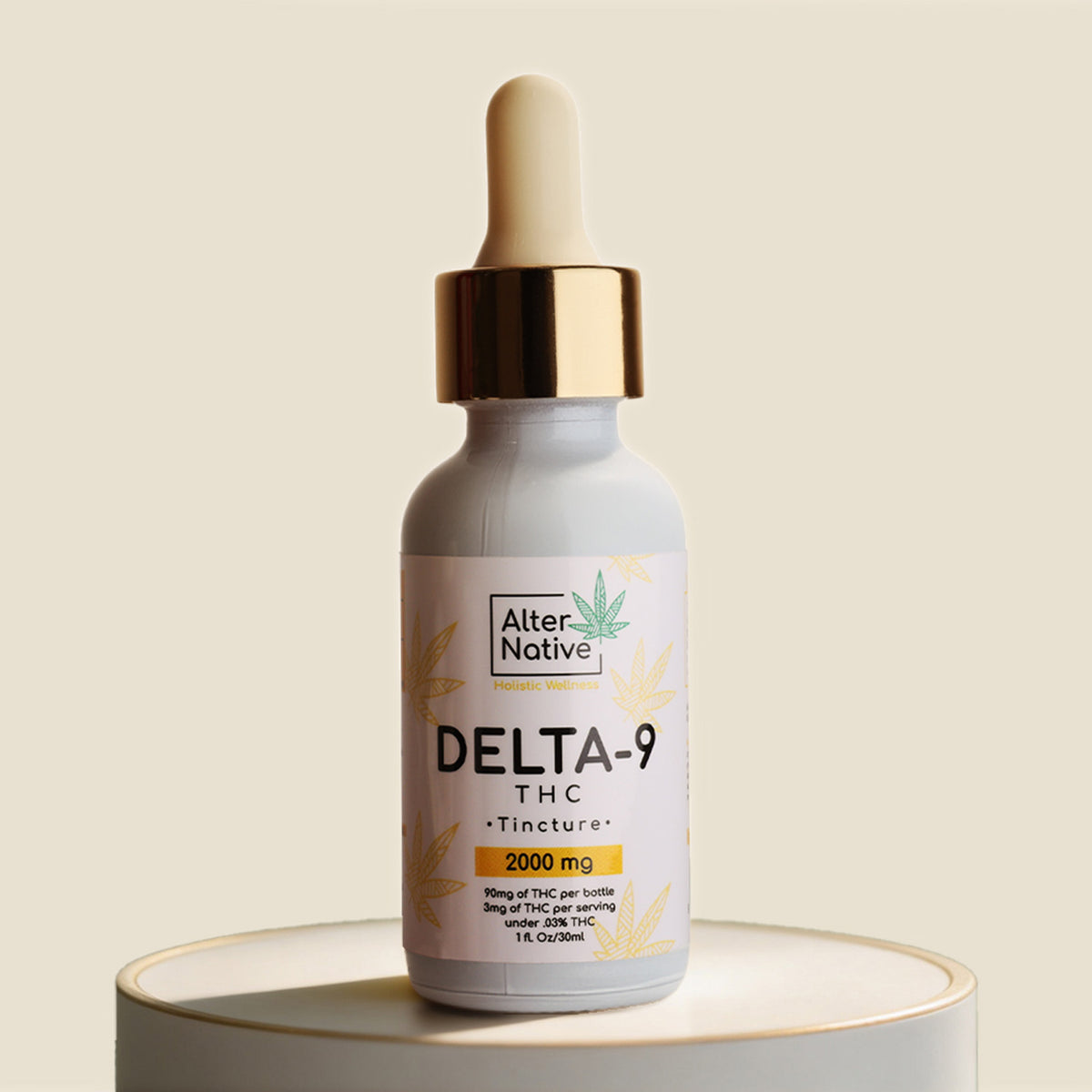 Alter Native 2000mg Delta-9 THC Tincture — front of bottle